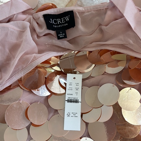 J. Crew Collection large circle-sequin midi formal prom party dress $450 - Picture 7 of 9